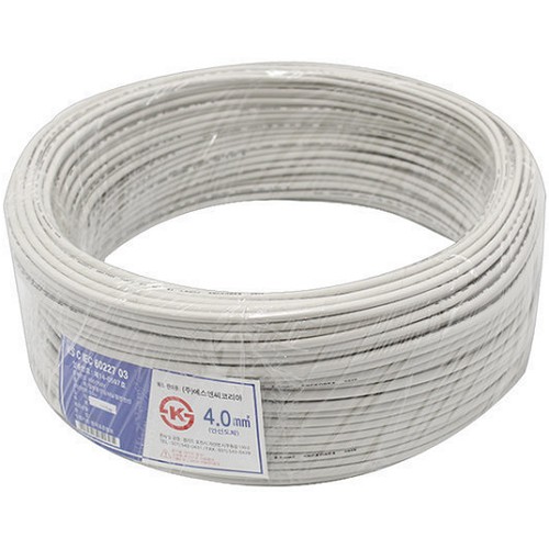 에스엔씨코리아 HIV 4SQ 전선 케이블 백색 (100m)_이미지