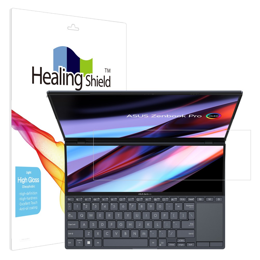폰트리 힐링쉴드 ASUS 젠북 프로 듀오 UX8402 보조 디스플레이 올레포빅 Light 액정보호필름