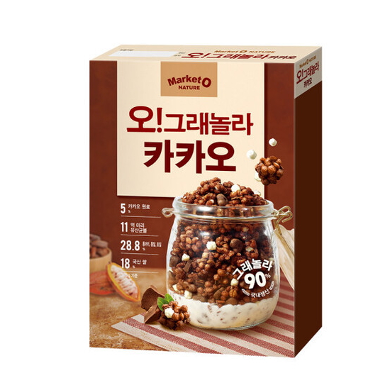 마켓오 오그래놀라 카카오 300g 4개 유산균볼 초코 시리얼 대용량