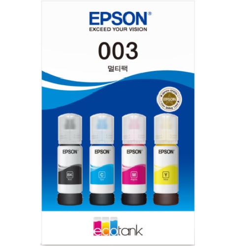 Epson 정품 003 (T00V670) 4색 세트이미지입니다. 누르면 해당 게시물로 새창이동합니다.