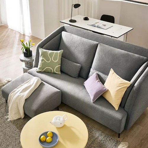 자코모 퍼스트 포위브 패브릭 소파 3인용 (스툴포함)