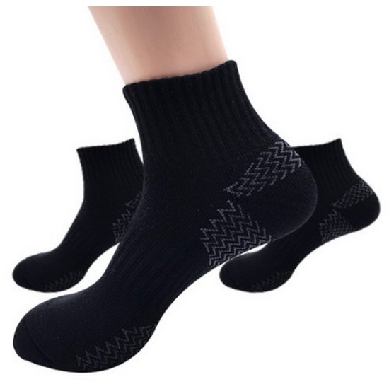 윌리엄리 스포츠 도톰 바닥포인트 지그재그양말 8켤레 (블랙)