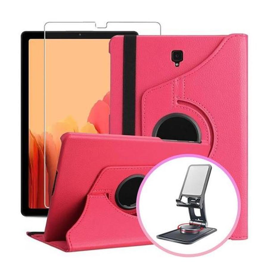 셀러허브 갤럭시탭S4 10.5 T830 크로스 레더 케이스+강화유리 필름+360도 거치대 S11200339