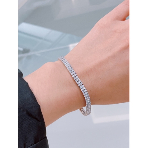 미니골드 미니 실버 테니스 라운드컷 팔찌 2.3mm BAAM1012_이미지