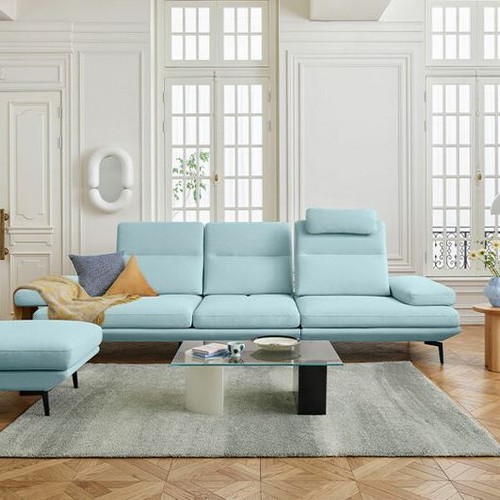 에싸 프레소 스윙기능 리브 패브릭 소파 3.5인용 (스툴포함)_이미지