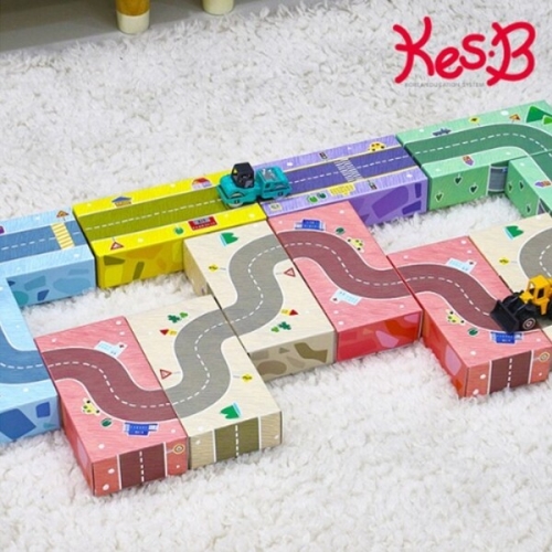 캐스B 튼튼 종이 벽돌 블럭 도로_이미지