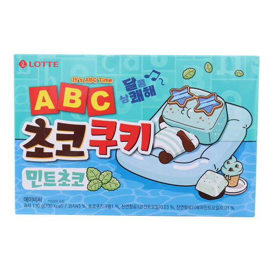 롯데웰푸드 ABC 초코쿠키 민트초코 4개입 130g (8개)