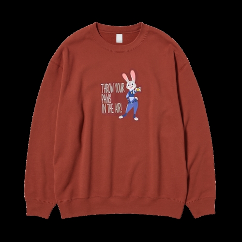 ����Ŭ�� x Zootopia Sweatshirt B Dark Orange KR �����Ǿ� ����Ʈ���� ��ũ ������ 852715