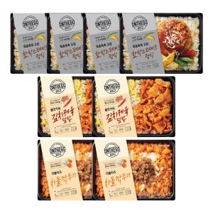 아워홈 온더고 함박 스테이크 정식 290g 4개 + 김치제육덮밥 290g 2개 + 더블치즈 차돌깍두기 300g 2개_이미지