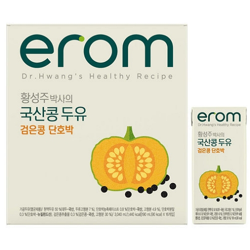 이롬 황성주 박사의 국산콩 두유 검은콩 단호박 190ml (48개)