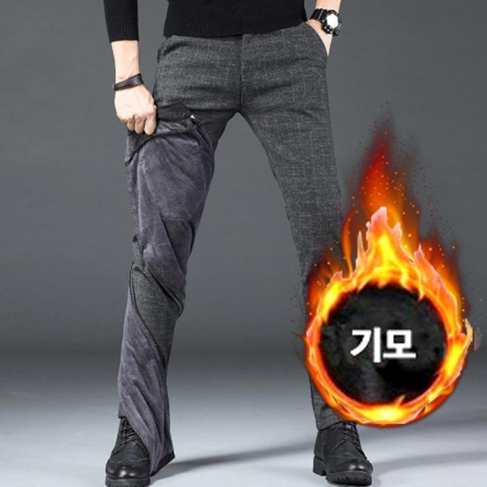 더블디 기모안감 정장바지 남성슬랙스 방한팬츠 IS-TTP02 10185435A_이미지