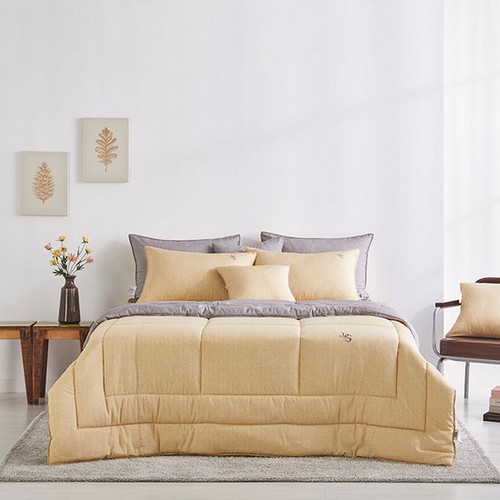 닥스HOME 모달 그램 옐로우 퀼트이불 패드세트 (슈퍼싱글 SS)_이미지
