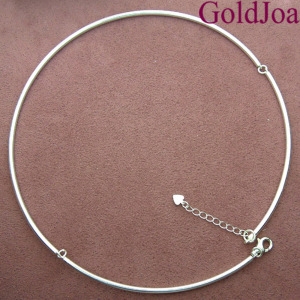 골드조아 럭셔리 2.5mm 파이프 원통 체인 실버목걸이 40334c