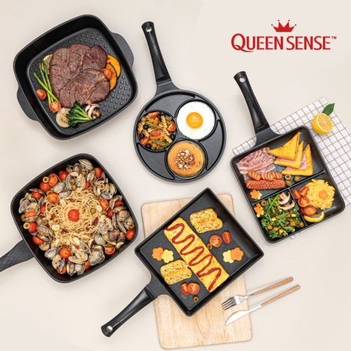 퀸센스 IH 인덕션용 코팅 팬 모음 에그롤팬/에그팬/나눔팬/사각팬/프라이팬/궁중팬