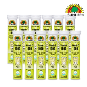 썬라이프 발포비타민C1000 레몬라임맛 4500mg 20정 (12개)_이미지