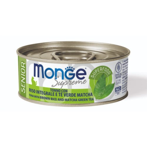 몬지 캣 슈프림 시니어 레날&유리너리 케어 현미와 말차 그린티 80g (1개)