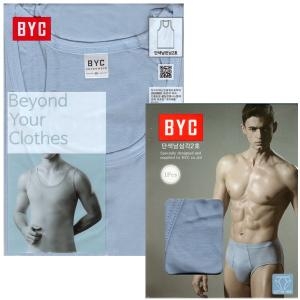 BYC 남성 단색조끼런닝 맥시삼각팬티 상하세트_BYT2100E1004