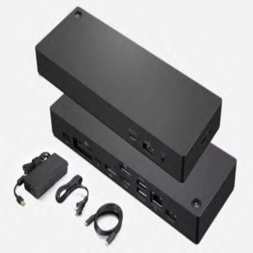 씽크패드 유니버설 썬더볼트 4 도킹 스테이션 40B00135 번개처럼 빠른 속도 최대 40Gbps 및 100W PD USB C_이미지