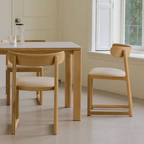 라미에스 모아나 오크 참나무 원목 카페 인테리어 식탁 의자_이미지