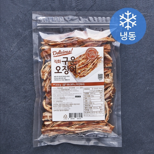 해맑은푸드 직화 구운오징어 냉동 200g