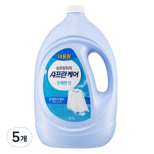 샤프란케어 섬유탈취제 상쾌한향 3.1L 리필 (5개)_이미지