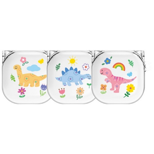 아스카코리아 갤럭시 버즈2 프로 플라워 공룡 투명 케이스 (정품)_이미지