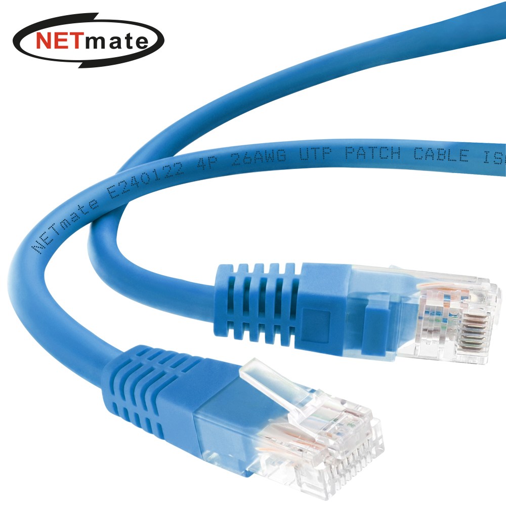 강원전자 넷메이트 CAT.5E UTP 다이렉트 랜케이블 (NMC-U515BL, 15m)_이미지