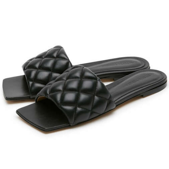 보테가베네타 패디드 플랫 슬리퍼 627710 VBRR0 1000_이미지