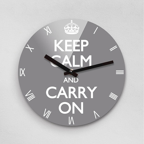 녹스디자인 1200M  리플렉스  KEEP CALM Titanium 무소음벽시계 대  KCR280 TGY