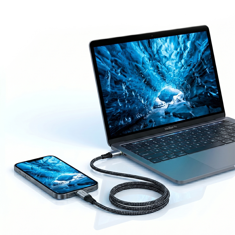 이지넷유비쿼터스 NEXTU 케이블온 UQ1 USB4 썬더볼트4 호환 40Gbps 240W 8K60 C to C타입 케이블 (1.5m)_이미지