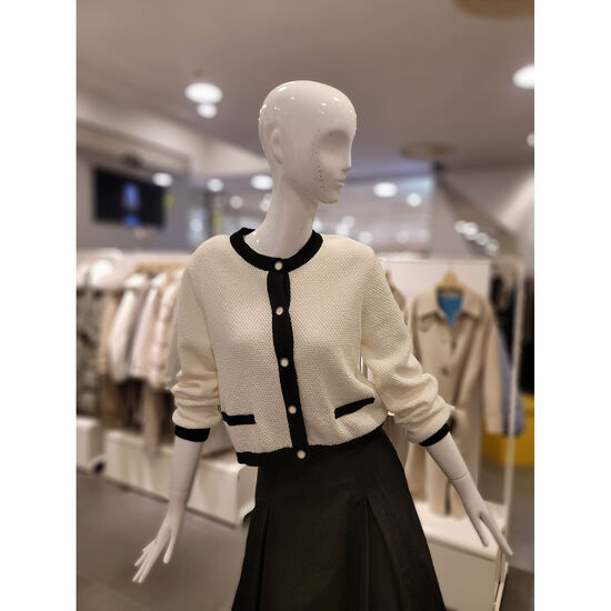 지컷 칼라 니트 가디건 7253150007