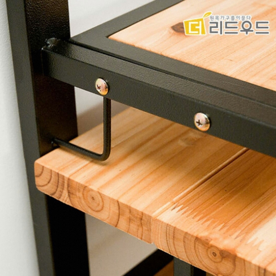 더리드 다이브 레드파인 철제 선반책상 1200 (120x60cm)_이미지