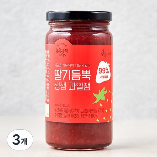 복음자리 딸기듬뿍 생생과일잼 380g (3개)_이미지