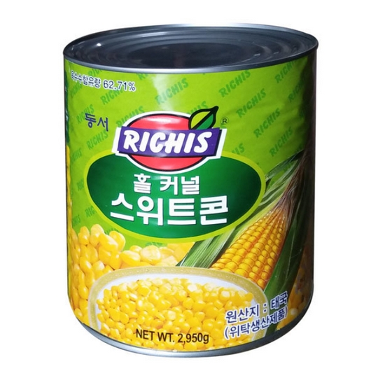 동서식품 리치스 홀 커널 스위트콘 2.95kg (4개)_이미지