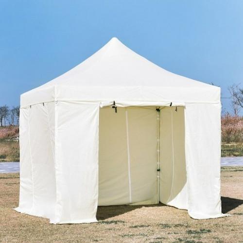 태웅 접이식 캐노피 베이직프레임 지붕 + 일반옆면세트 (3mx4.5m)_이미지