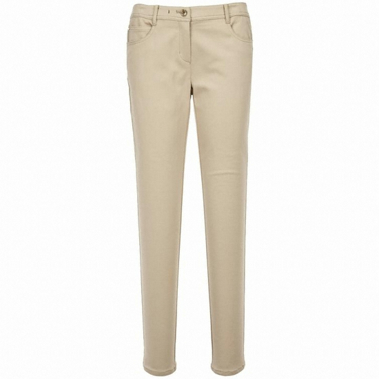 헤지스레이디스 베이지 단색 면혼방 팬츠 HSPA8D905I2_이미지