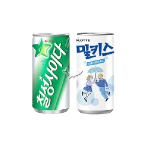 롯데칠성음료 칠성사이다 190ml + 밀키스 190ml