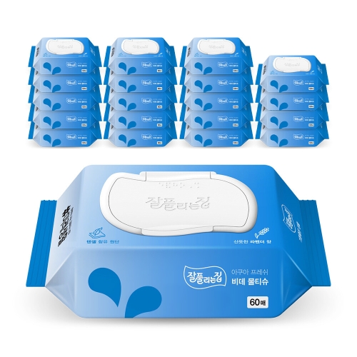 잘풀리는집 아쿠아 프레쉬 비데 물티슈 60매이미지입니다. 누르면 해당 게시물로 새창이동합니다.