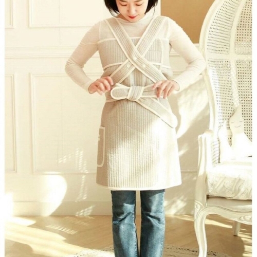 나와니스 베이비꼬 X자형 포대기 체크 여름망사 5부_이미지