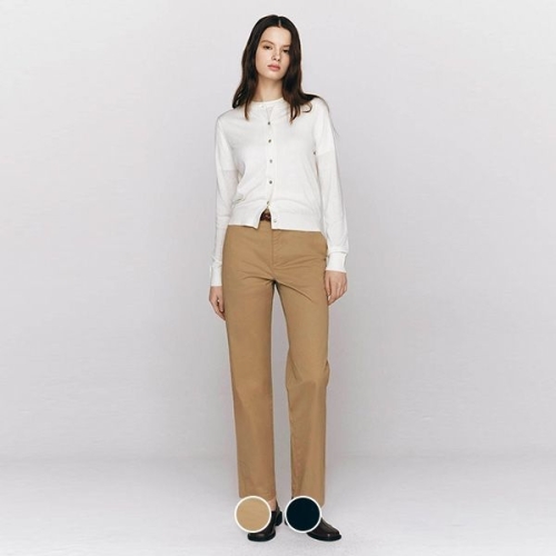 지오다노 415510 여 코튼 치노 팬츠_이미지