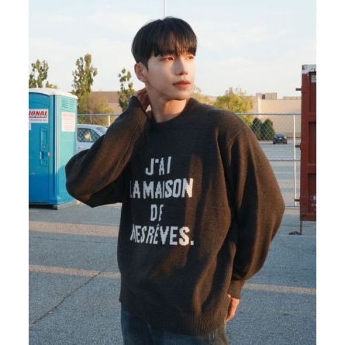 메종미네드 LA 메종 DE 메스 리브스 풀오버 니트 차콜 1935976