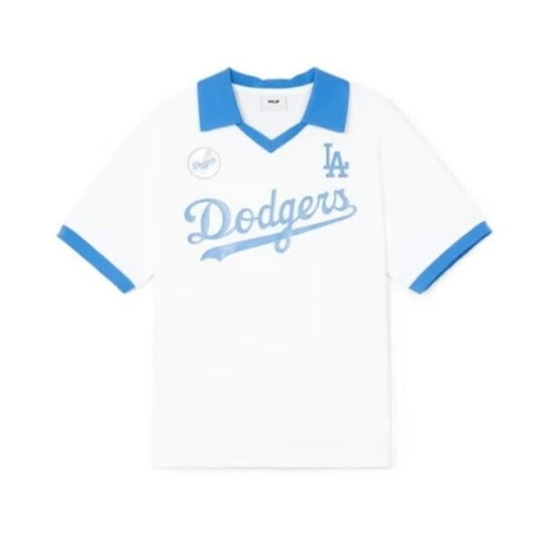 MLB키즈 M 반팔티 TQK 7APQV0243-07WHS VARSITY 베이스볼 피케티셔츠_이미지