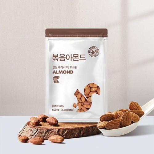 산과들에 더 고소한 당일 볶음 아몬드 500g (4개)_이미지