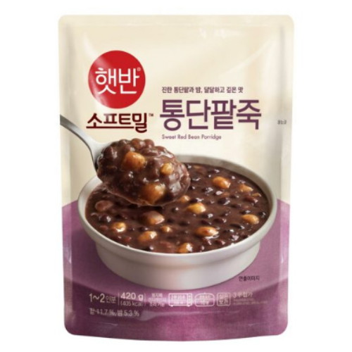 CJ제일제당 소프트밀 통단팥죽 420g (4개)_이미지