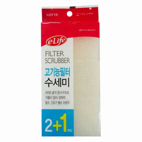 롯데이라이프 고기능 필터 수세미 (3개)_이미지