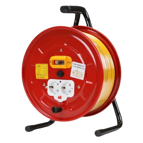 미경전기 2구 16A 누전차단 전선릴 2.5SQ (100m)_이미지