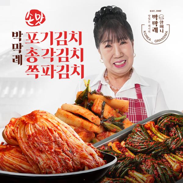  박막례 손맛 포기김치 7kg + 총각김치 2kg + 쪽파김치 1kg [1개]