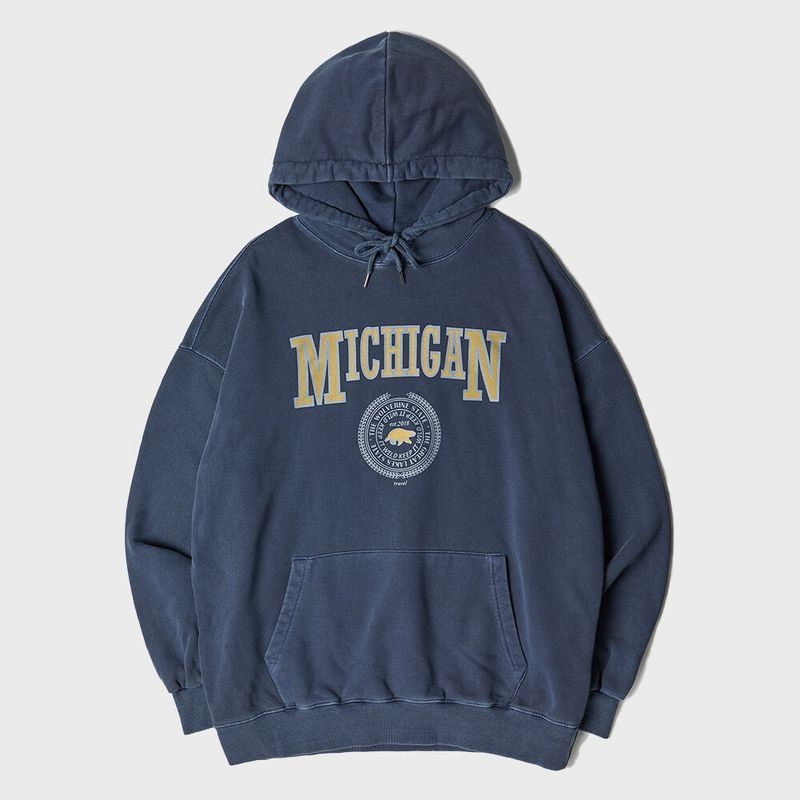피그먼트 트래블 미시간 울버린 후드티 다크 블루 1259964 421061_이미지