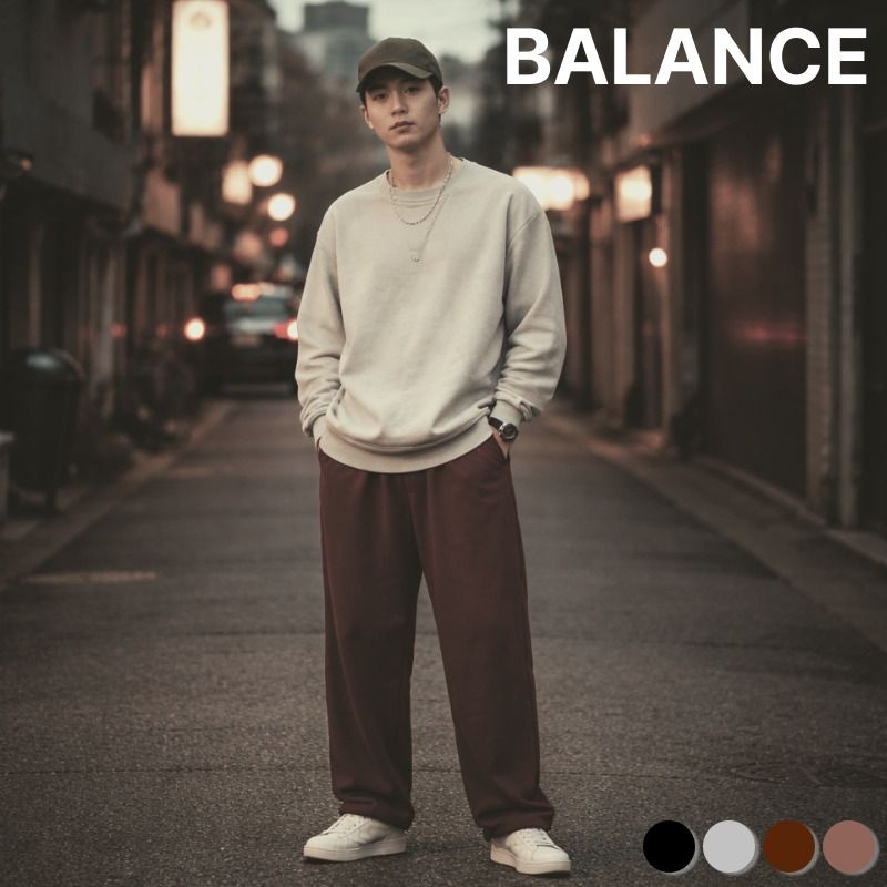 신성통상 탑텐 밸런스 밸런스 MBG5PT1906BK 남자 스쿠바 스트레이트 팬츠 블랙 운동복