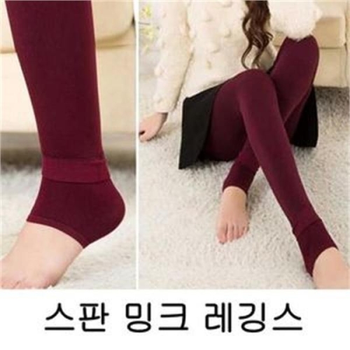 ONM 여성 무발 허리 밴딩 융털 따듯한 레깅스 겨울 스타일 S7907586